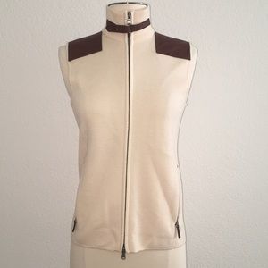 Ralph Lauren Cream and Brown Vest